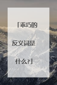 乖巧的反义词是什么?