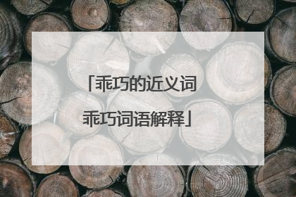 乖巧的近义词 乖巧词语解释