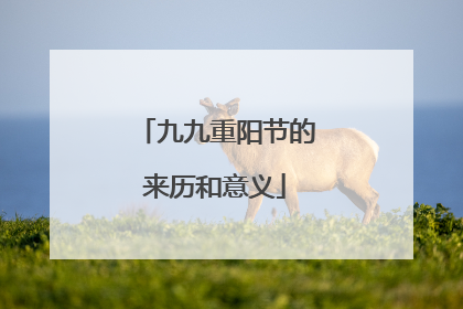 九九重阳节的来历和意义
