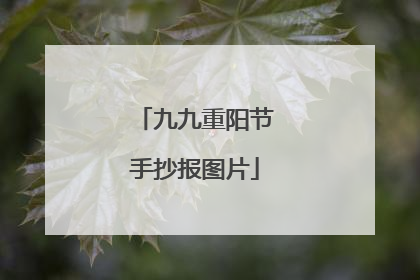 九九重阳节手抄报图片