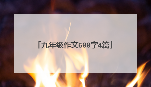 九年级作文600字4篇