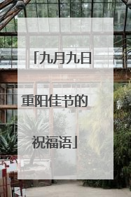 九月九日重阳佳节的祝福语