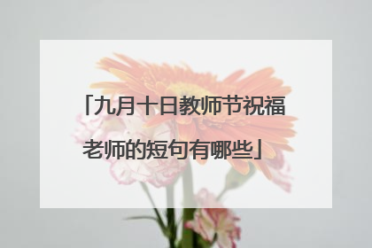 九月十日教师节祝福老师的短句有哪些