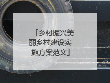 乡村振兴美丽乡村建设实施方案范文