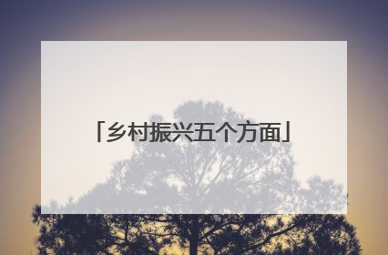 乡村振兴五个方面