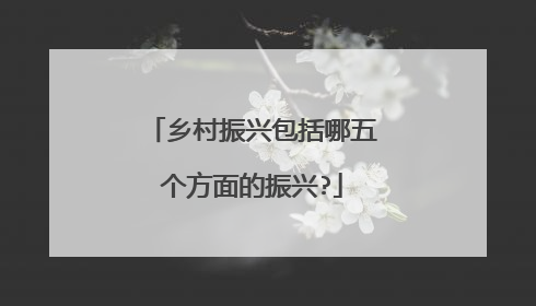 乡村振兴包括哪五个方面的振兴?