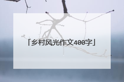 乡村风光作文400字