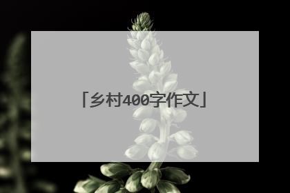 乡村400字作文