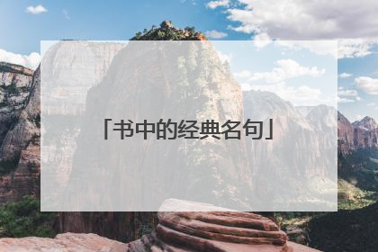 书中的经典名句