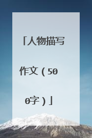 人物描写作文(500字)
