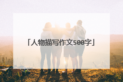 人物描写作文500字
