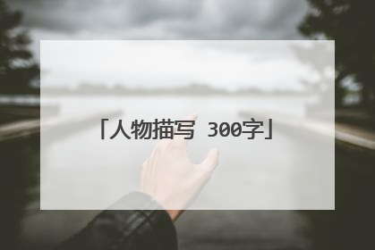 人物描写 300字