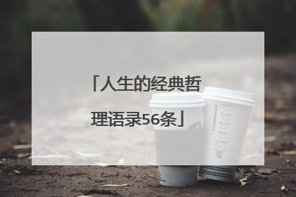 人生的经典哲理语录56条