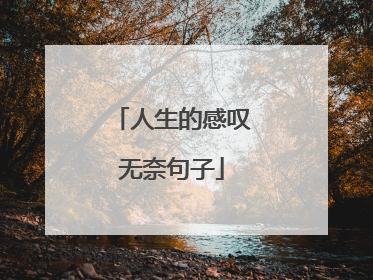 人生的感叹无奈句子