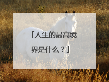 人生的最高境界是什么？