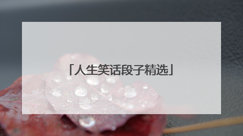 人生笑话段子精选