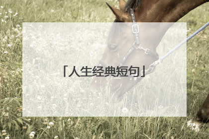 人生经典短句