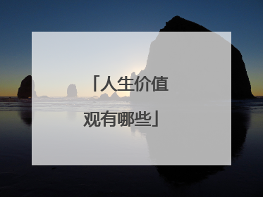 人生价值观有哪些