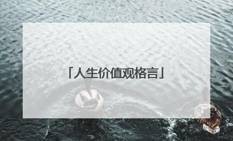 人生价值观格言