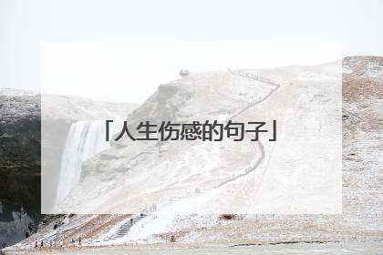 人生伤感的句子