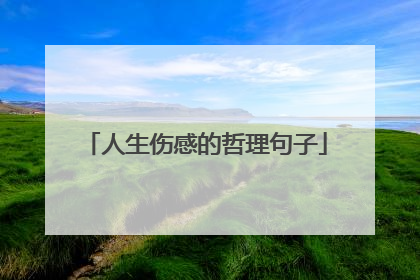 人生伤感的哲理句子