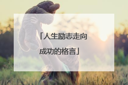 人生励志走向成功的格言