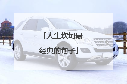 人生坎坷最经典的句子