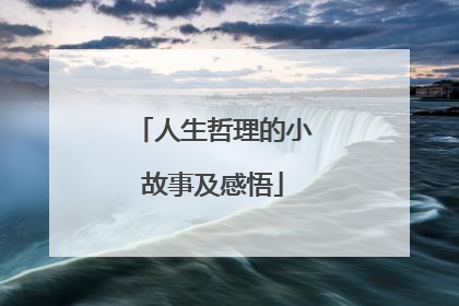 人生哲理的小故事及感悟