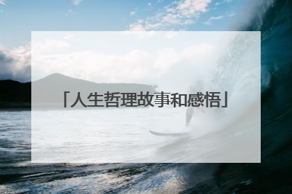 人生哲理故事和感悟