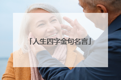 人生四字金句名言