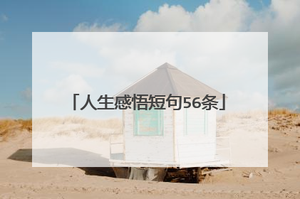 人生感悟短句56条