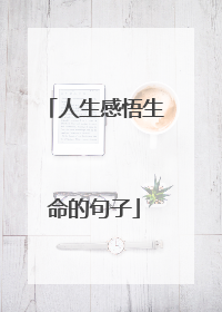 人生感悟生命的句子
