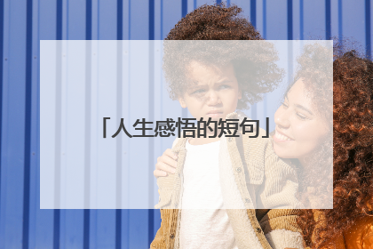 人生感悟的短句