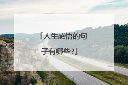 人生感悟的句子有哪些?