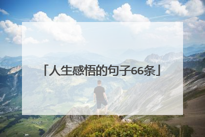 人生感悟的句子66条