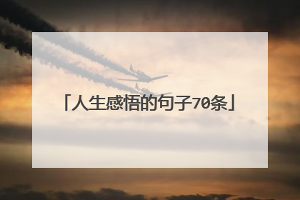 人生感悟的句子70条