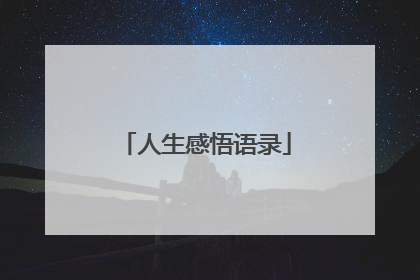 人生感悟语录