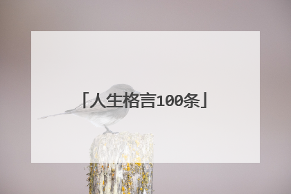 人生格言100条