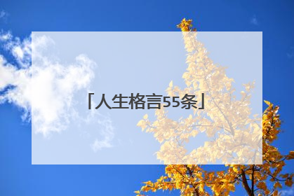 人生格言55条