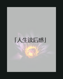 人生读后感