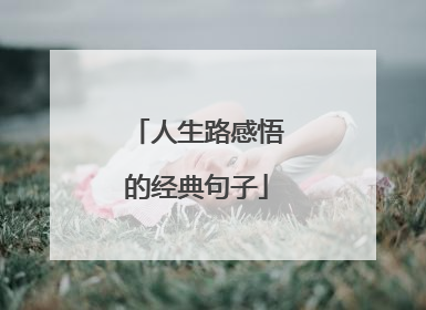 人生路感悟的经典句子