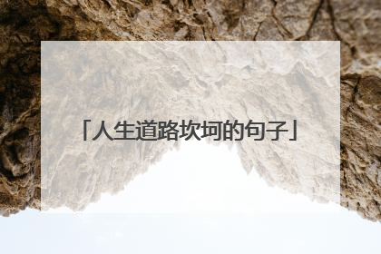 人生道路坎坷的句子