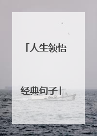人生领悟经典句子