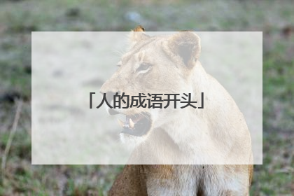 人的成语开头