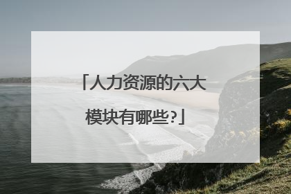 人力资源的六大模块有哪些?