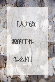 人力资源的工作怎么样