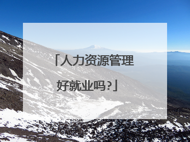 人力资源管理好就业吗?