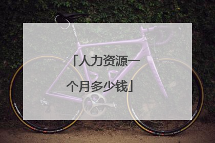 人力资源一个月多少钱