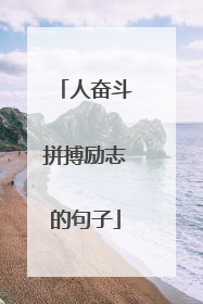 人奋斗拼搏励志的句子