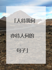 人待我何亦待人何的句子